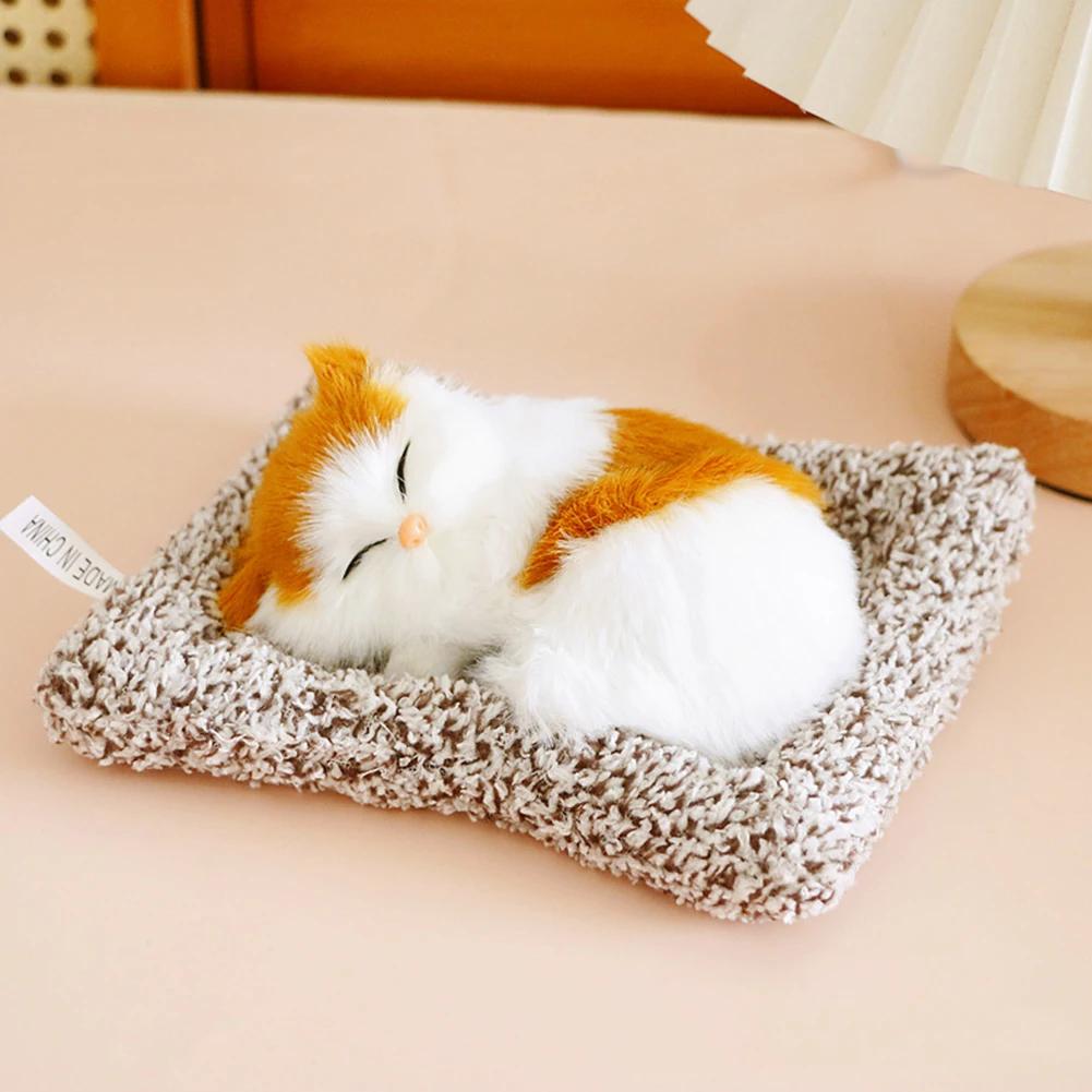 Christmas Home Fireplace Decoration Simulation Mini Cat Cloth Pad Creative Imitation Ornaments Children Birthday Gifts