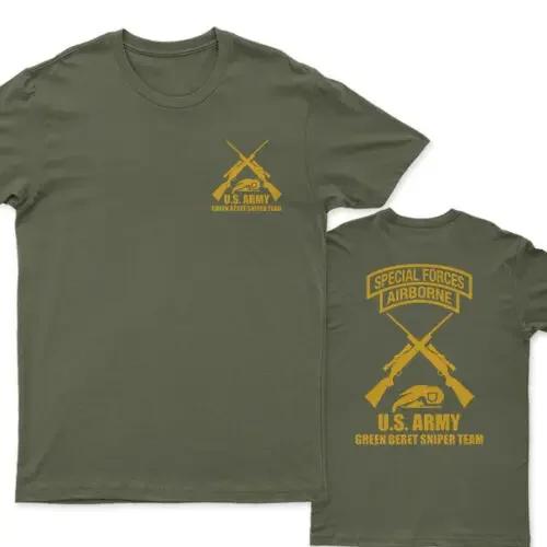 

US Army Green Beret Special Forces Sniper Team TShirt 100 Cotton ONeck Short Sleeve Summer Casual Mens Tshirt Streetwear 4XL