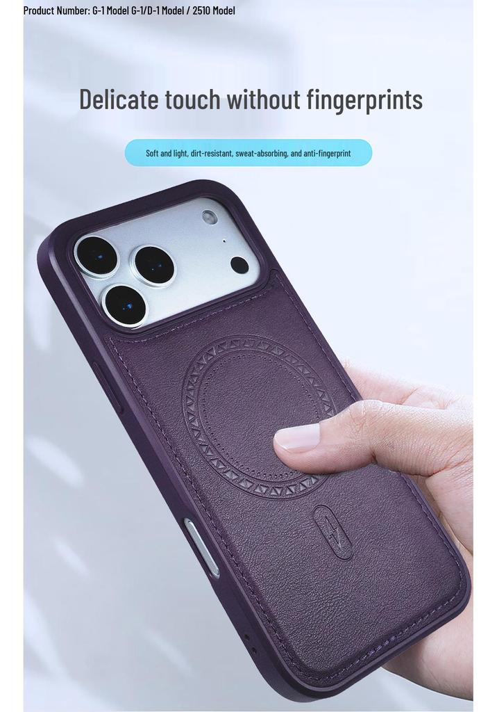 Magnetic Leather Flip Card Holder Stand for Apple 16 Phone