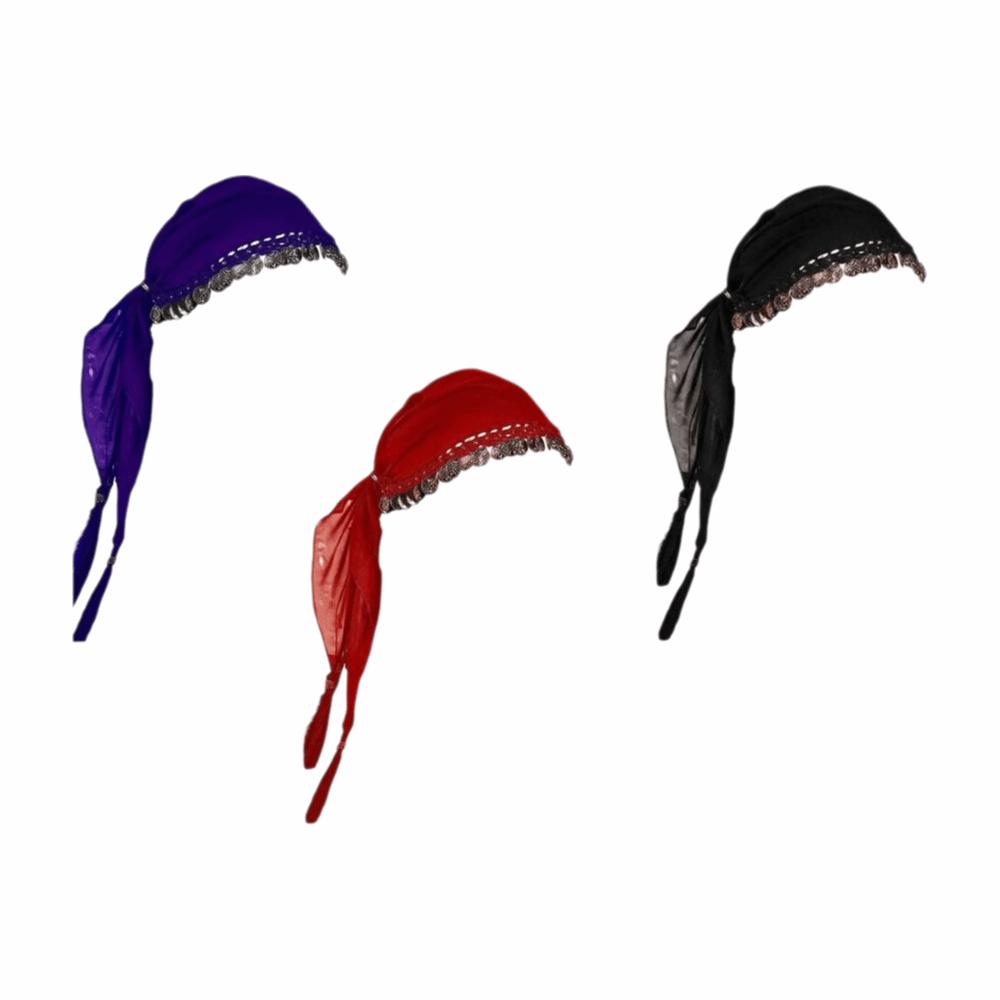 Crochet Belly Dance Accessories Pretty Dance Costume Headwear Fashion Coin Headscarf  Gypsy Dance