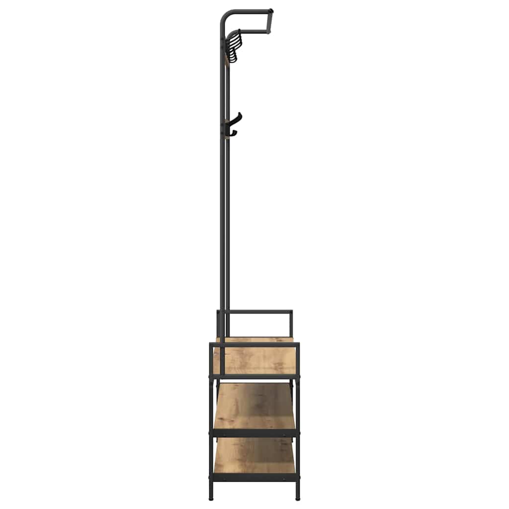 Artisan Oak Coat Stand 95 X 34 X 184 Cm Wood Based Material