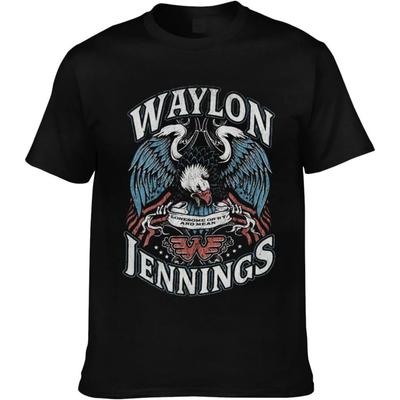 DECKTT Waylon Jennings Men's T-Shirts Short Sleeve Casual Shirts Quick Dry Workout