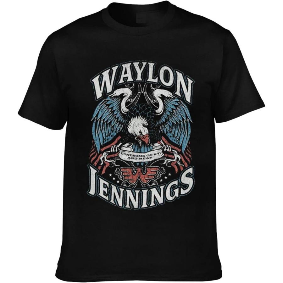 

DECKTT Waylon Jennings Men s T-Shirts Short Sleeve Casual Shirts Quick Dry Workout XXXXXL чорний