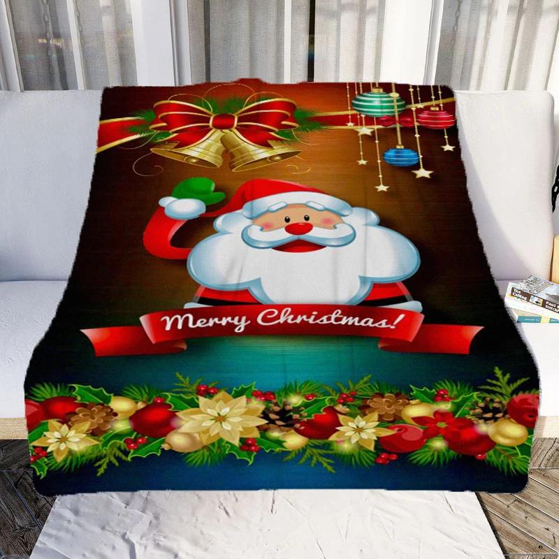 

Super Soft Santa Claus Printed Flannel Throw Blanket for Cozy Sofa or Bed Comfortable Lazy Day Companion 100x150cm