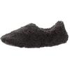 Warm Room Slippers with Carbon XXL [mianshe] Heels, Unisex, Fluffy, Lightweight, Washable, Black,