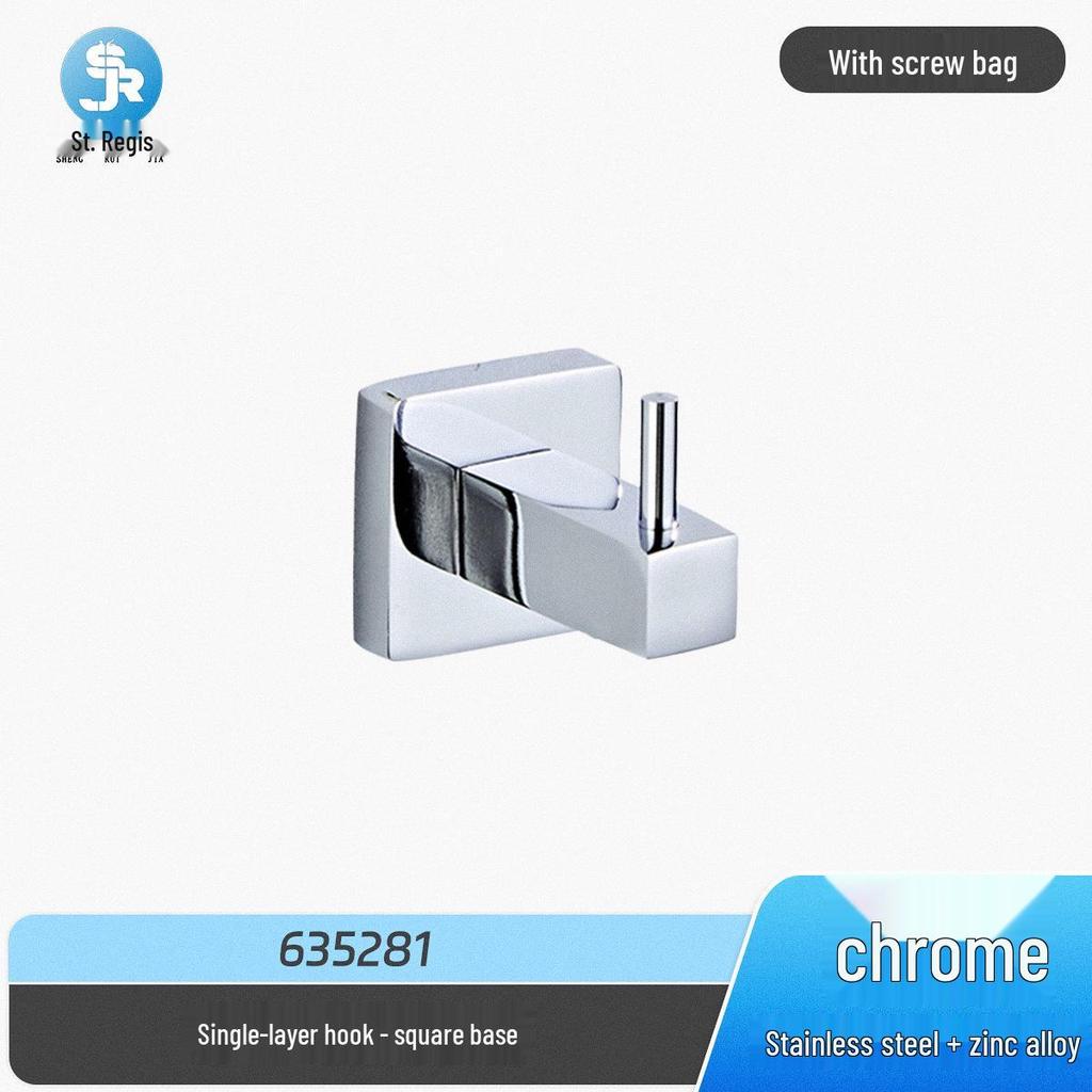 Stainless Steel Bathroom Towel Rack & Hanger Set