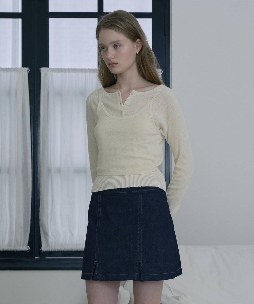 JUCYJUDY Linen Bustier Knit Set J1Kt121A