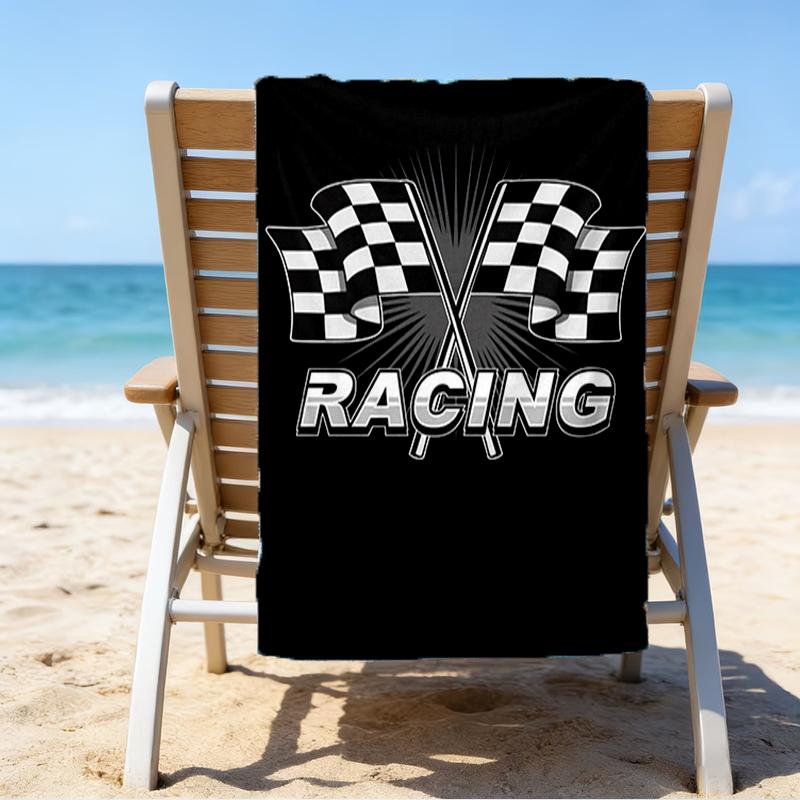 Ultra-weiches Strandtuch mit Rennsport-Thema, ideal für Pool - Camping, Tauchen - Perfekter Reisebegleiter, Lebendiges Strandtuch.