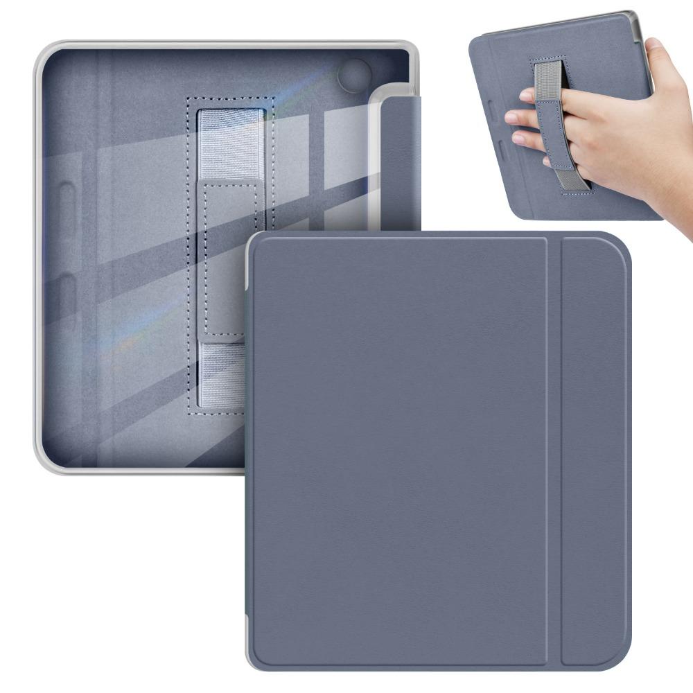 7 inch e-Reader Case Auto Wake/Sleep with Hand Strap Smart Cover Wear Resistant Acrylic Protective Shell for KOBO Libra Color/2