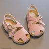Suede Leather Children's Sandals for Girls Fashion Summer Girl Cross-tied Beach Shoes Baby Instant-dry Water Shoes Sandal I05112