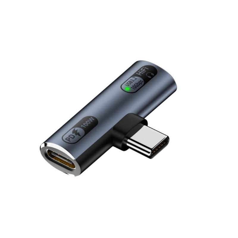 

USB C Headsets Adapter and Quick Charging 10Gbps For Hifi Sound On Phone 15 S22 And More Headphones Audios сірий