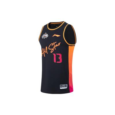 CBA All-Star Basketball Vest With Logo And Letter Print, 2022 Season, Guo Ailun No. 13 Men Tops Black AAYT693-1