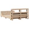 Vidaxl Bed Frame Without Mattress, 120X190 Cm, Solid Pine Wood