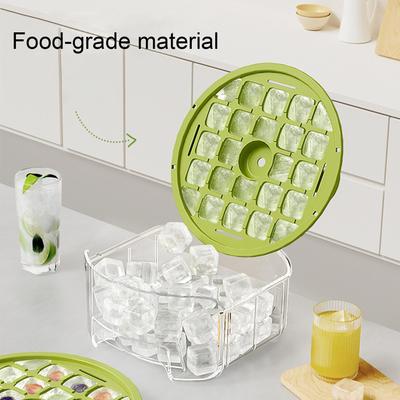 Ice Freezer Tray Double-Layer Chilling Cube Making Mold Press-Type Design Ice Making Tool For Kitchen Camping Picnic Gathering
