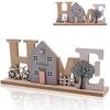 Wooden Display Stand Decorative Sign Lettering Ornament Sill Bedroom Home Decor