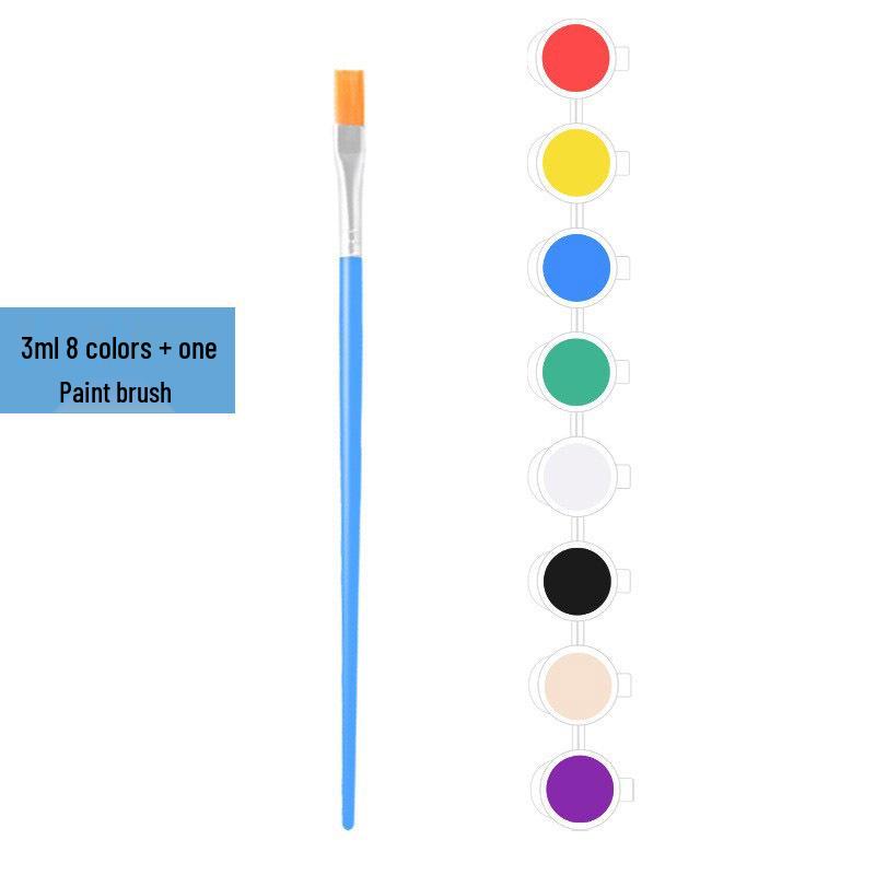 Children's 12-Color Acrylic Paint Set with 6-Piece Art Tools for Painting, Coloring, and Graffiti.