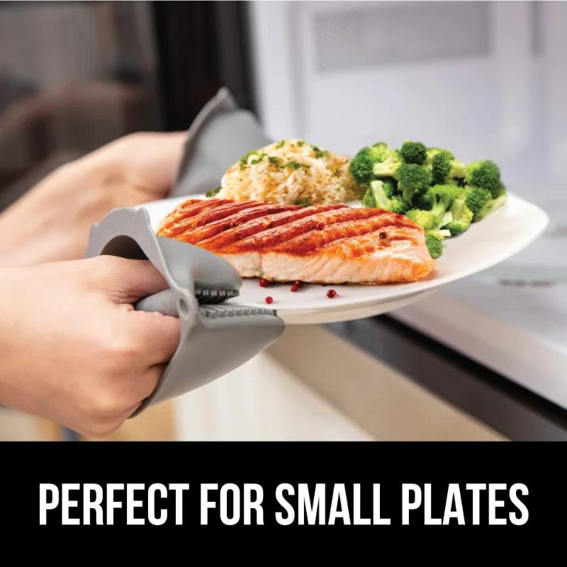 2stk ovnsvotter Silikon Varmebestandige klype votter Anti skålding Sklisikker hansker Klips Gryteholder Matlaging Bakeovn votter