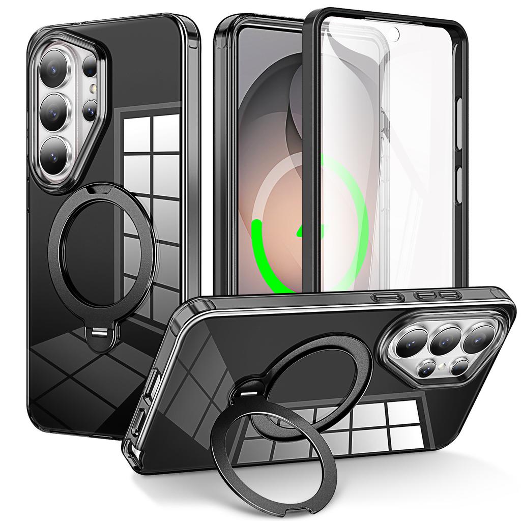 Applicable to Samsung S26Ultra jelly magnetic bracket mobile phone case C S26Plus anti-drop S26 protective case