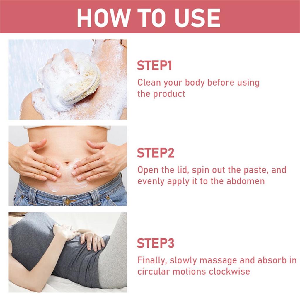 Abdominal Heating Cream 60g, Warm And Warm Abdomen Moisturizing And Hydrating, Moisturizing, Lightening Fine Lines And  Burning Cream