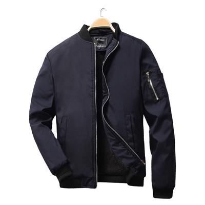 Winter Big Size New Men's Coat Plus Fleece Slim Fashion Casual Standing Collar Men's Warm Jacket