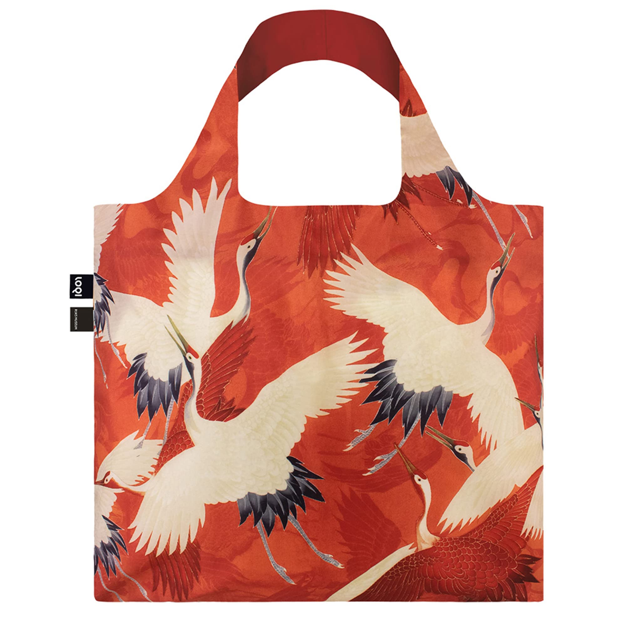 

LOQI Eco Bag with White and Red Cranes WH.CR.R Women s