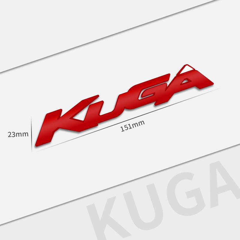 WGL2 Auto Metal Emblem Car Styling 3D Badge Lettering Decals Trunk Sticker For Ford Kuga 2008-2019 Accessories Glossy Black