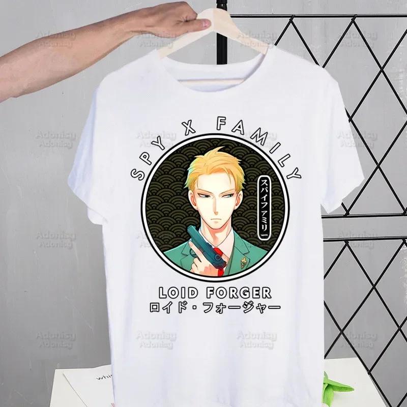 Japanese Anime Spy X Family Anya T Shirt Men Retro Washed Tops Tees Harajuku Tshirt Streetwear Hip Hop Male T-shirts
