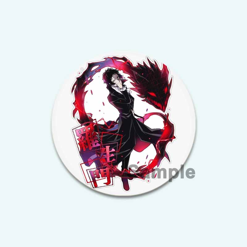 32/44/58mm Fans Collections Anime Bungo Stray Dogs Brooch Armed Detective Agency Dazai Osamu Pin Backpack Collar Badge Cartoon Jewelry Gift