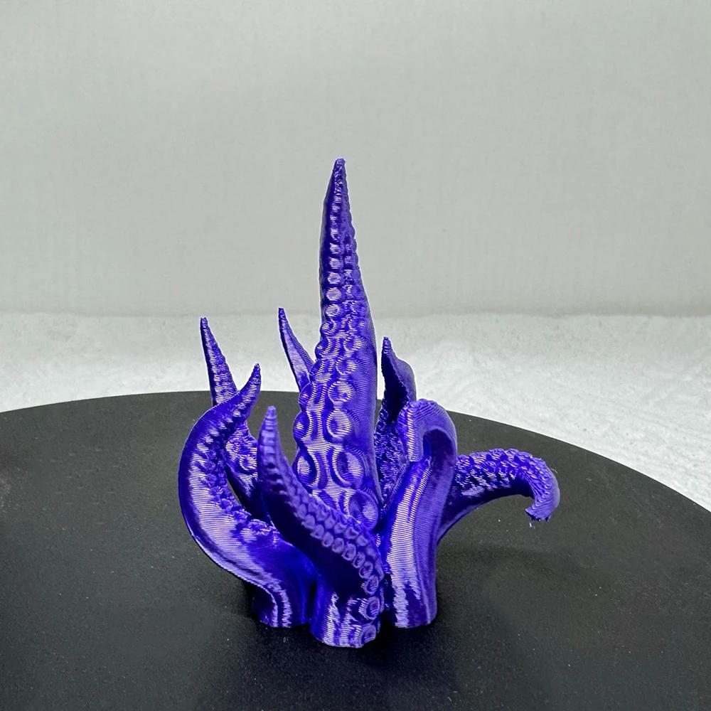

Creative Mini Gothic Style Octopus Desktop Ornaments DIY 52mm 3D Printing Octopus Tentacles Cool Dark Style Home Decoration Gift фиолетовый