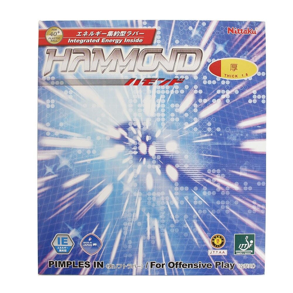 Nittaku Table Tennis Rubber Hammond Back Soft High Elasticity NR-8527 Red Thin