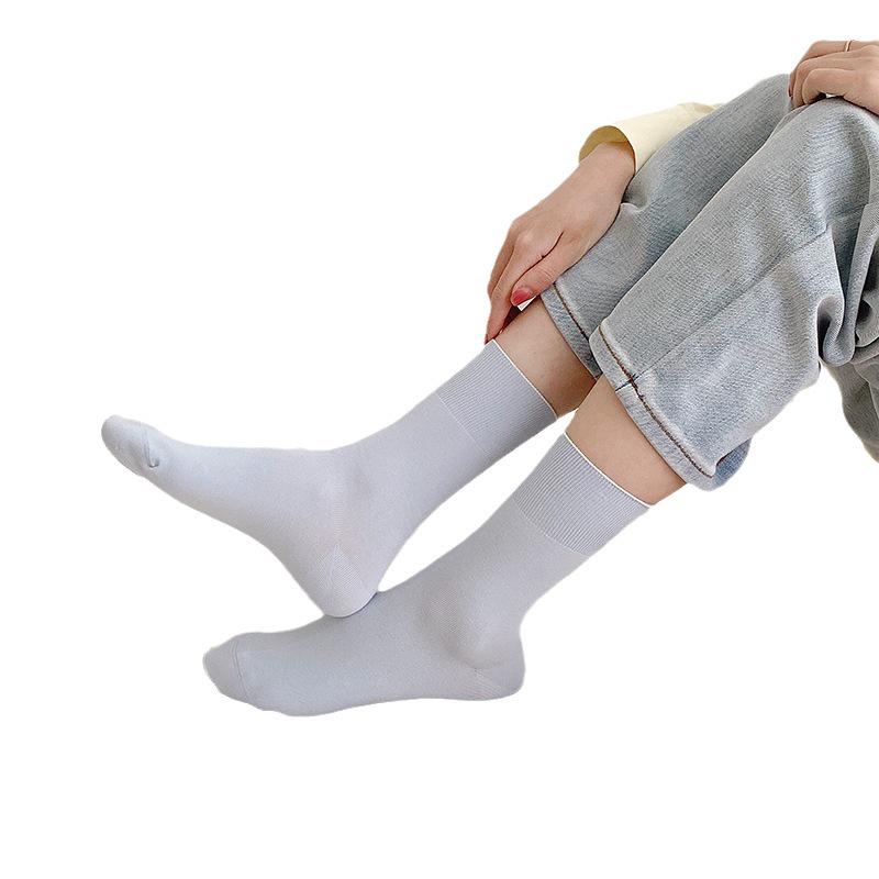 Spring/Summer Breathable Cotton Socks: Thin, Anti-Pilling, Seamless Postpartum Comfort, Solid Color, Casual Fashion