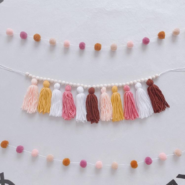 Nordic Hanging Tassel for Nursery Decor Bunting Birthday Party Decorations Carni