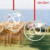 1pc/2pcs Wedding Couple Lover Ring Heart Round Red Rope Transparent Glass Ornament Hanging Pendant,Hanging Window Wall Decoration,Wedding Ornament