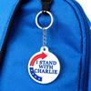 Backpack Charm I Stand with Charlie Backpack Tag Lightweight Backpack Accessory School Bag Charm