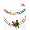 Giocattolo pappagallo con design a scala decorato con perline colorate, adatto agli uccelli per arrampicarsi, giocare, dondolarsi, accessori e forniture per gabbie per uccelli
