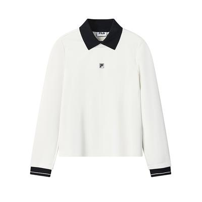 Zümrüt Moda Minimalist Retro Klasik Günlük Çok Yönlü Rahat Uzun Kollu Tişört Kadın Üst F11W544203FWT