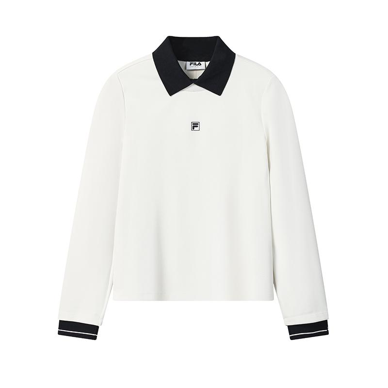 

Fila Изумрудный Модный Минималистичный Ретро Классический Повседневный Универсальный Удобный Женский Топ с Длинным Рукавом F11W544203FWT M