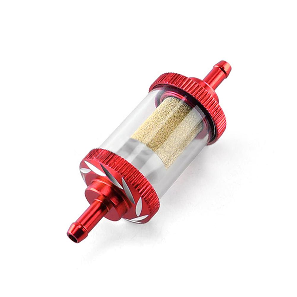 6mm Motorcycle Glass Gas Fuel Gasoline Copper Core Oil Filter CNC Aluminum Alloy Moto for ATV Dirt Pit Bike Motocross Accessories