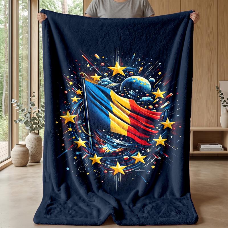 Poland Theme Blanket Soft Flannel Blanket Plush Throw Blanket Cozy Sofa Bed Blanket for Home Decor