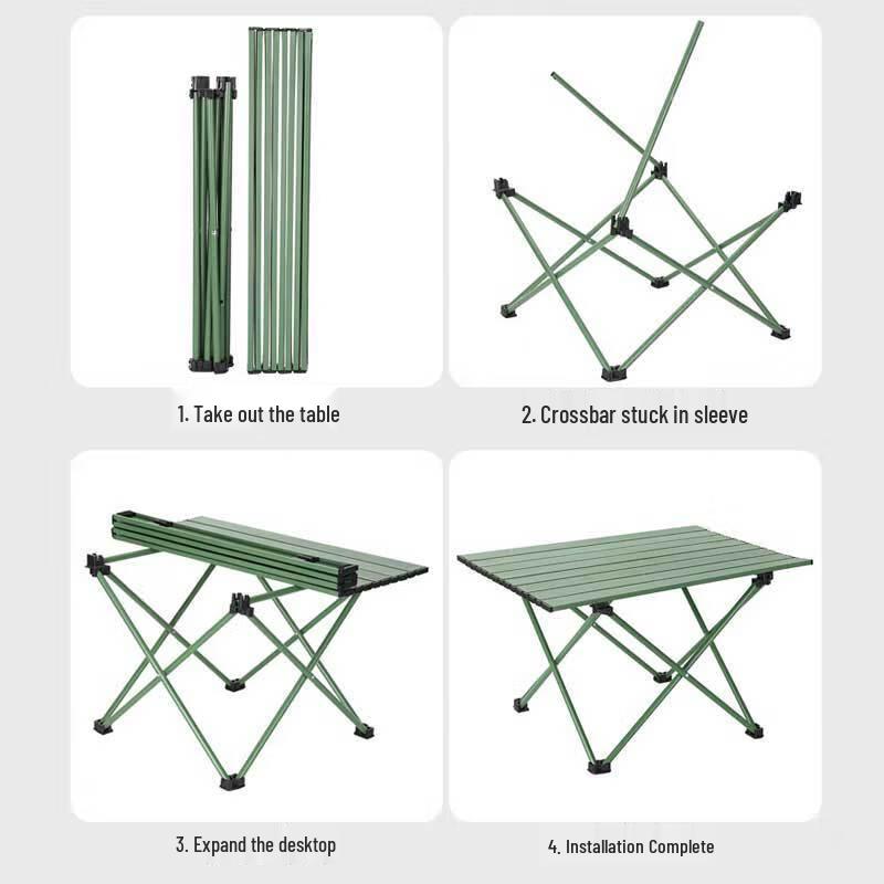 Portable Outdoor Carbon Steel Folding Table