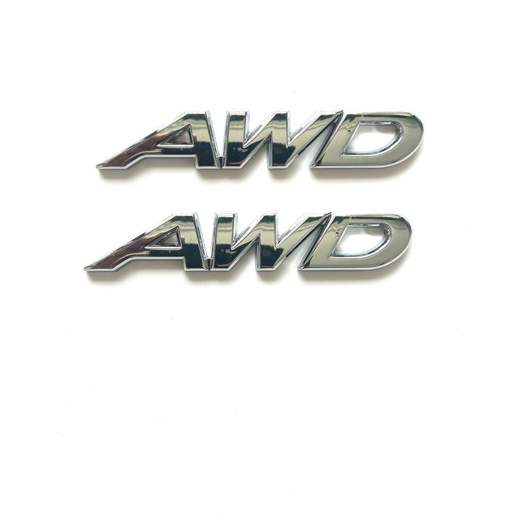 3D Metalowe Litery AWD Logo Emblemat Bagażnika Samochodu Odznaka Błotnika Naklejka Akcesoria