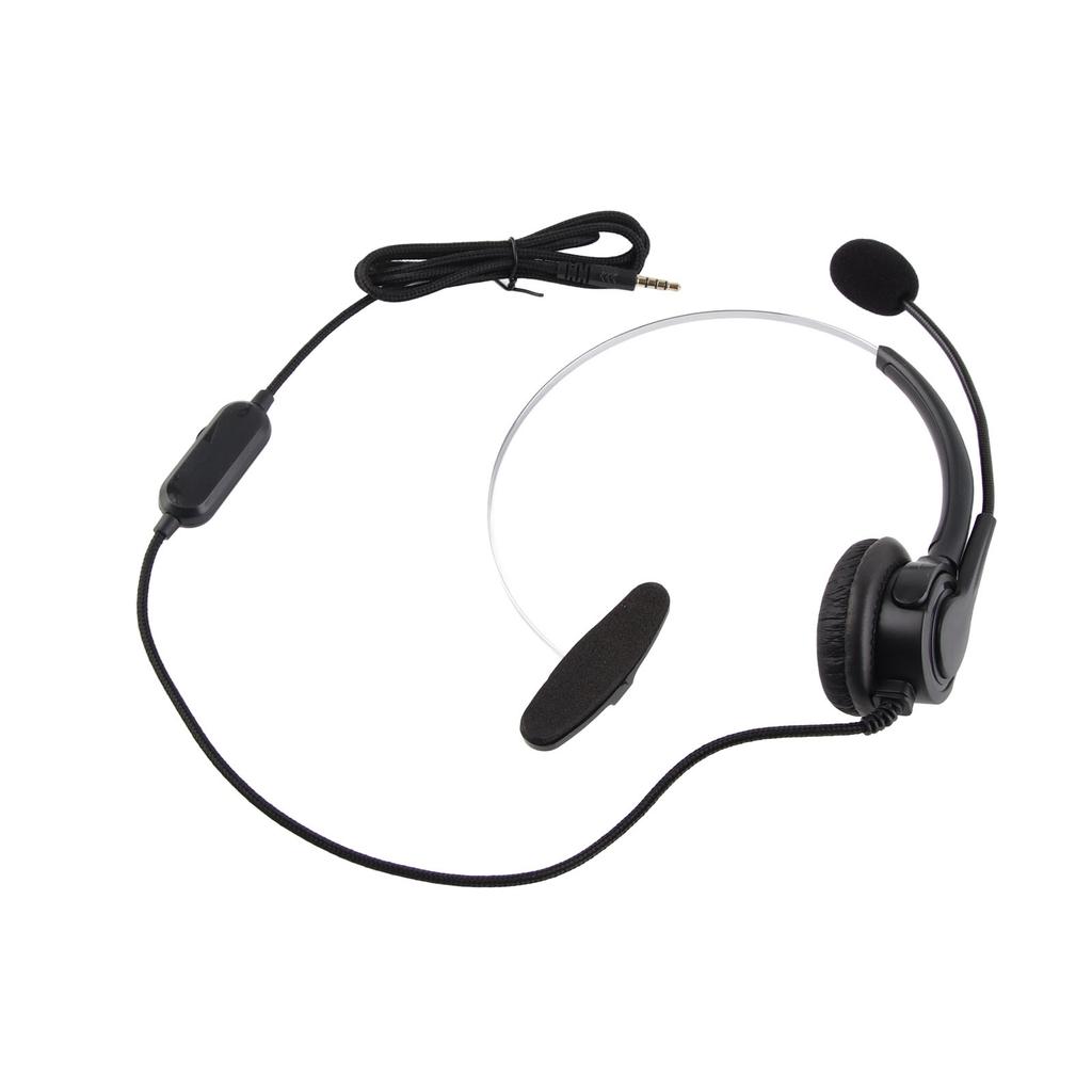 Trådbundna Trucker Headsets 3,5 mm Mono Headset med Brusreducerande Mikrofon Volymkontroll för