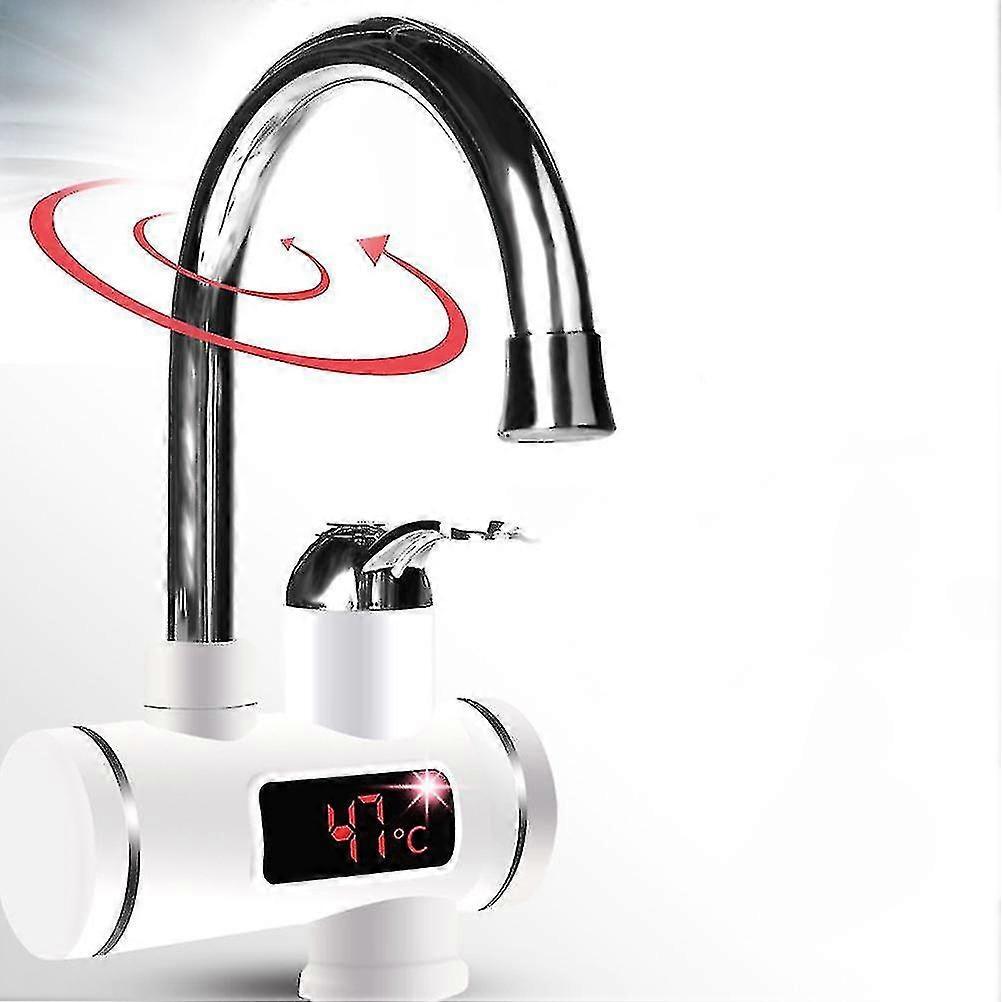 360  Electric Instant Water Heater Faucet Tap  Kitchen Fast Heat Led New - European Standard