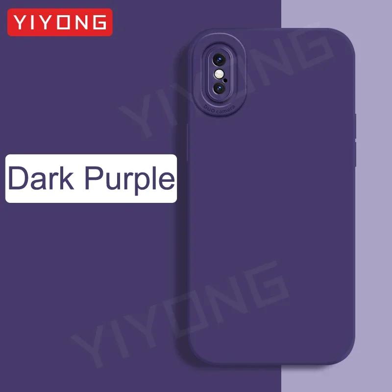 

Для iPhoneX Чехол Мягкий жидкий силиконовый чехол для iPhone X XR XS Max 7 8 Plus SE 2 SE2 SE3 Чехлы для iPhoneXR iPhoneXS For iPhone XR темно-фиолетового