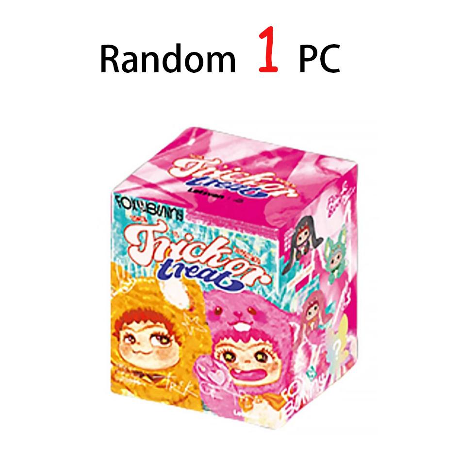 Wakuku FoxandBunny Trickor Treat Blind Box Cute Action Figure Mystery Box Fox Bunny Anime Doll Keychain Kid Suprise Christmas High Quality Toys