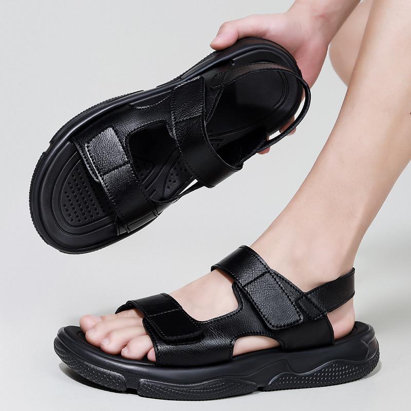 Fashion 2025 Fashion Brand Men's Summer Comfortable Soft Soled Sandals, High-quality Outdoor Men's Breathable and Non Slip Beach Shoes