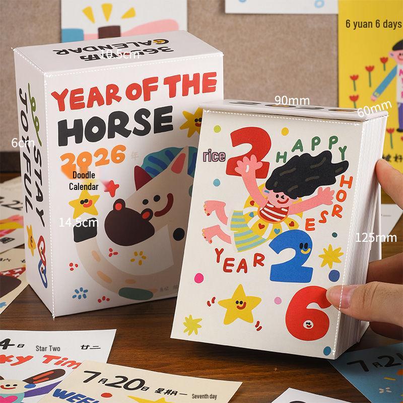 

Creative Desk Graffiti Calendar: Tear-Off Illustration for Office Decor