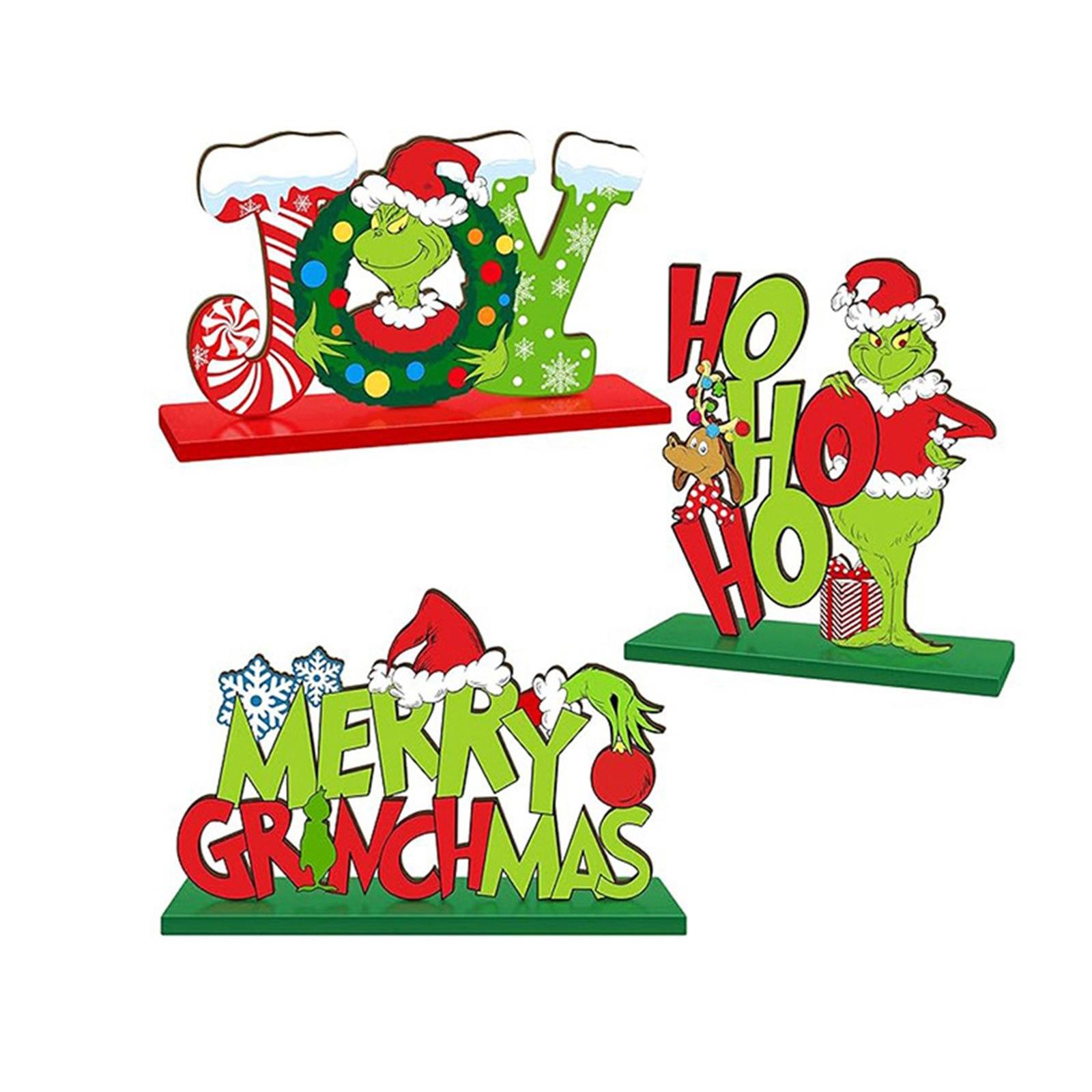 

Christmas Table Decorations Wooden Table Centerpiece Lives Here Table Top Sign For Merry Christmas Holidays Party Decorations