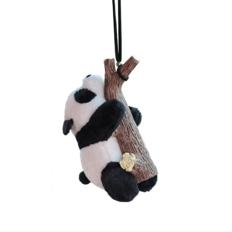1pc cute car pendants Turtle Panda shape Car Mirrors Accessories Plush resin cartoon tree stump car accessories interior