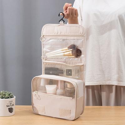 Bolsa de cosméticos colgante de viaje, portátil, multifuncional, de gran capacidad, impermeable, para mujer